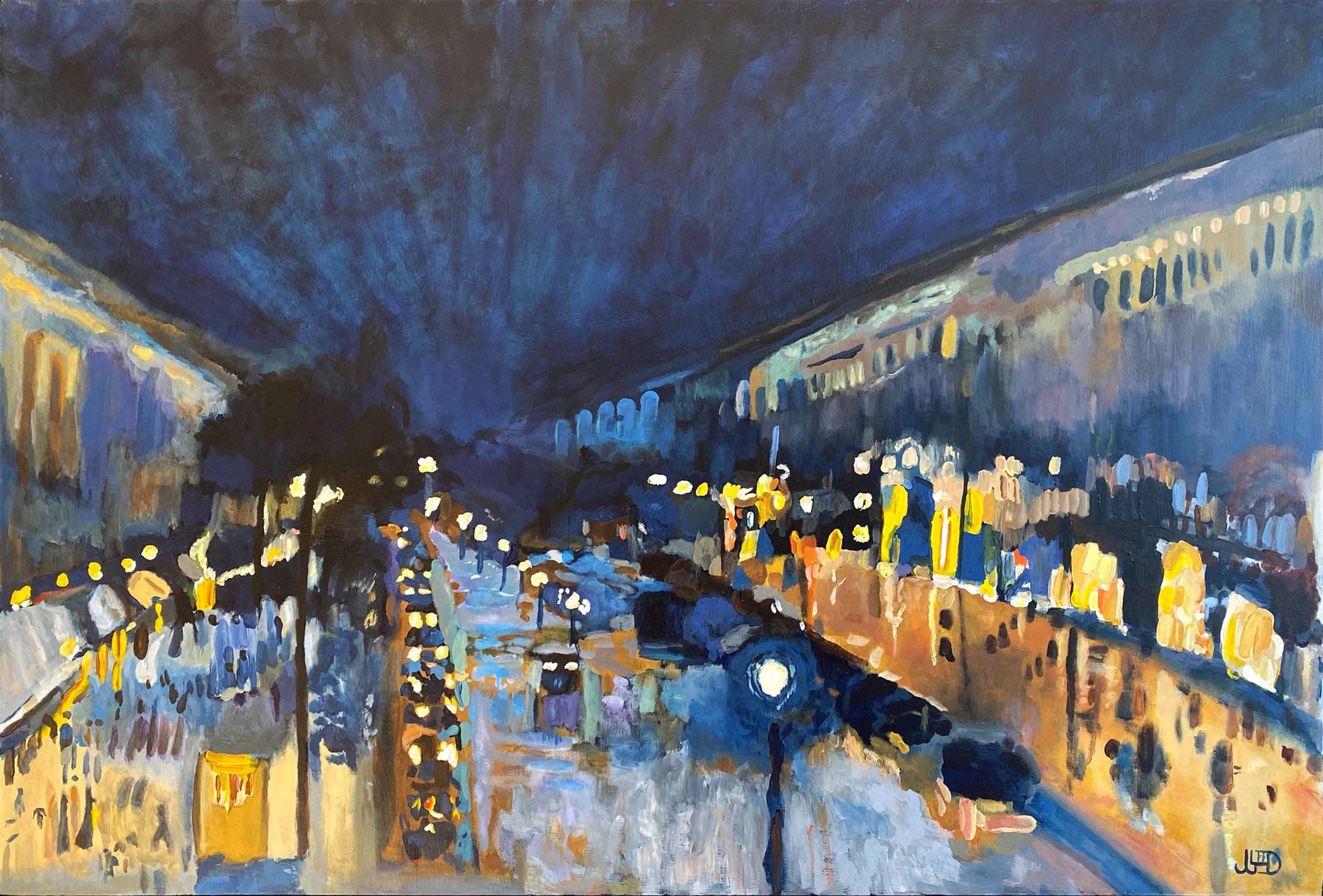 Boulevard Montmartre at Night by Jonathan Gleed